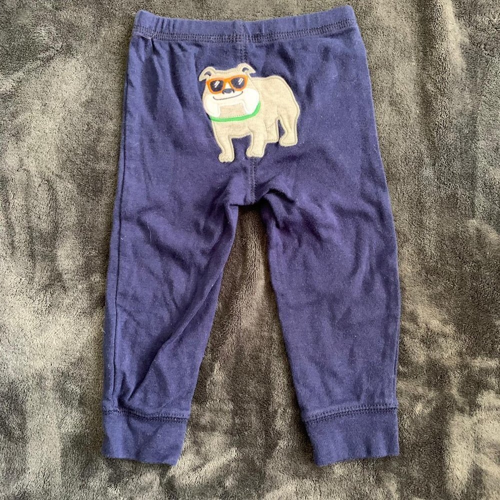 Carter's Pajama Bottom with Cute Dog Pic 12M